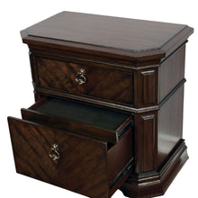 Load image into Gallery viewer, Nightstand With Carved Details, 2 Drawer - Espresso
