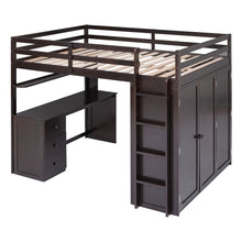 Load image into Gallery viewer, Loft Bed With Drawers, Desk, And Wardrobe
