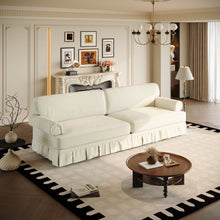 Load image into Gallery viewer, Luxuriously Comfortable Cloud Couch Sofa With Elegant Rolled Arms &amp; Pleated Skirt Design
