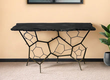 Load image into Gallery viewer, Stone Abstract Console Table - Black
