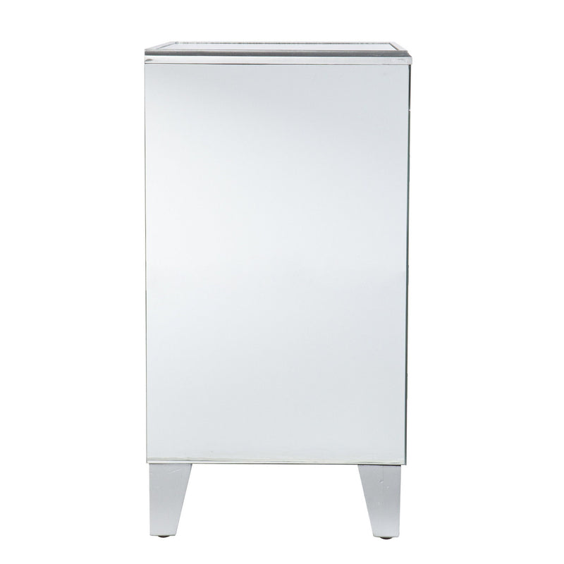 End Table With Three Drawers - Silver