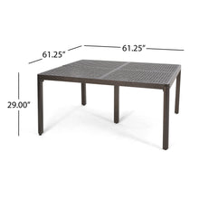 Load image into Gallery viewer, Outdoor Modern Aluminum Dining Table With Woven Accents
