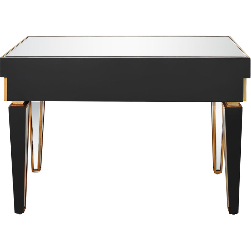 Mirrored Glass Console Table - Silver And Gold And Silver