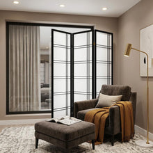 Load image into Gallery viewer, Folding Three Panel Screen Room Divider (469101) - Black / White

