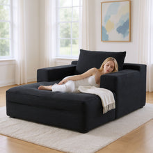 Load image into Gallery viewer, Convertible Chaise Lounge Chair With Wide Armrest &amp; Throw Pillows
