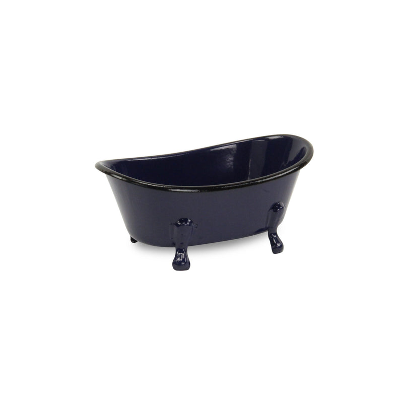 Hand Painted Decorative Tub Tabletop Sculpture (399648) - Blue