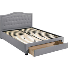 Load image into Gallery viewer, Modern Button Tufted Arch Headboard Bed With Storage Footboard
