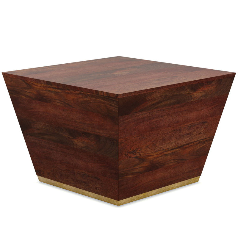 19" Solid Wood Square End Table - Brown