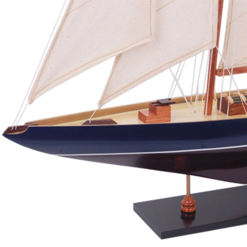 Hand Painted Model Boat (624667) - Blue / Beige