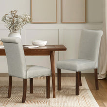 Load image into Gallery viewer, Dining Chair With Nailhead Trim (Set of 2) - Beige

