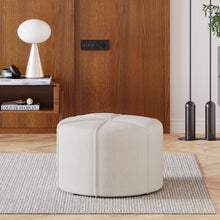 Load image into Gallery viewer, Contemporary Ottoman With Tonal Piping And Button Tuft Design
