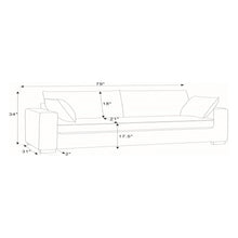 Load image into Gallery viewer, Upholstered Sofa With Toss Pillows - Dark Gray
