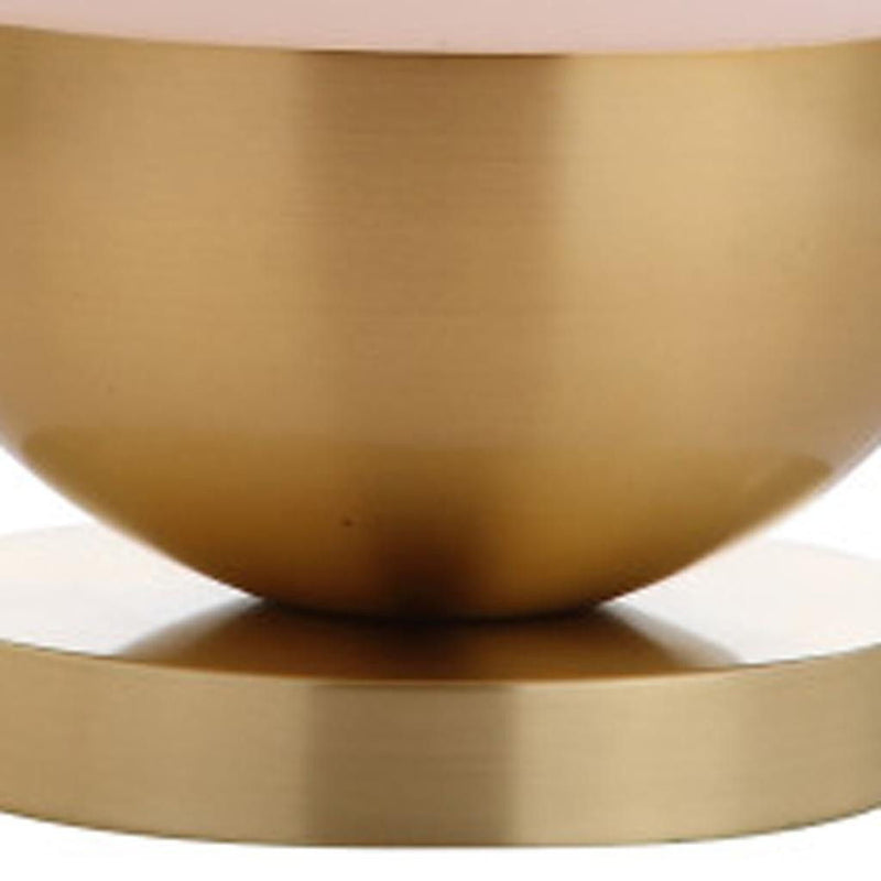 Globe Table Lamp With Drum Shade - White / Gold