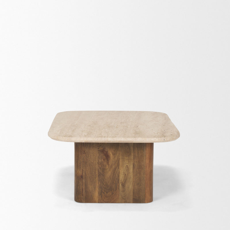 Sled Coffee Table - Beige / Brown / Stone