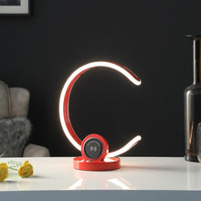 Load image into Gallery viewer, Contempo C Shape LED With USB Desk or Table Lamp - Red
