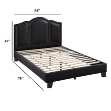 Load image into Gallery viewer, Full Size Bed With Unique Headboard - Black

