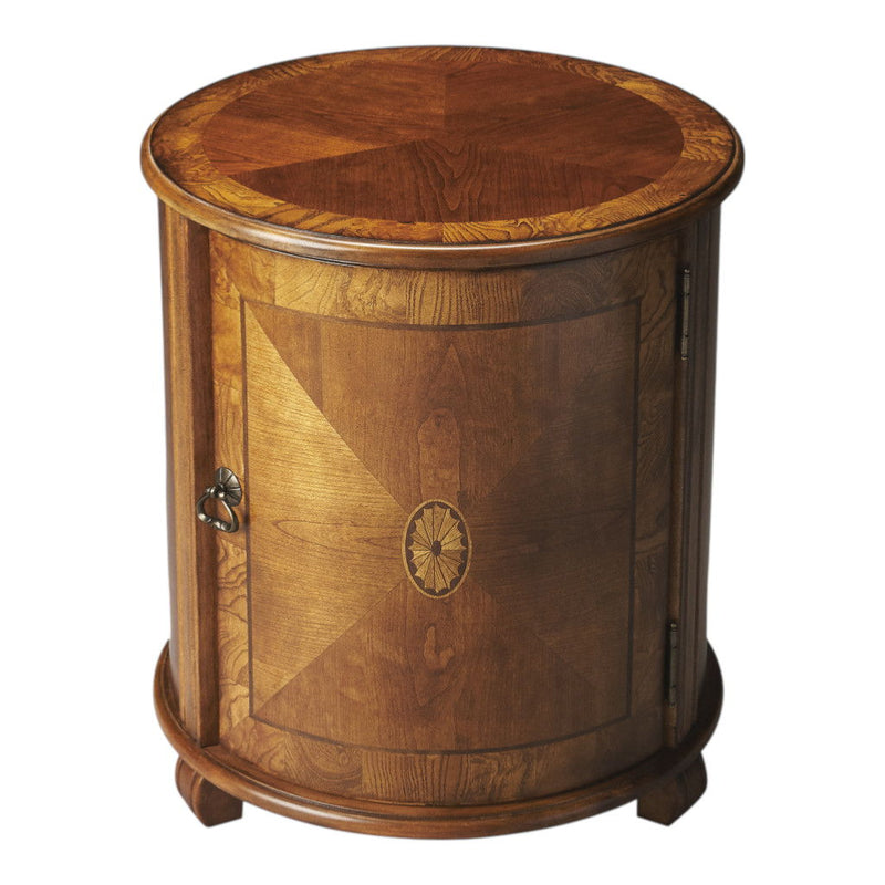 Round End Table - Brown