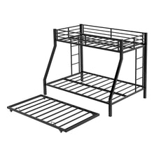 Load image into Gallery viewer, Bunk Bed For Kids, Convertible Frame With Ladders &amp; Guardrail
