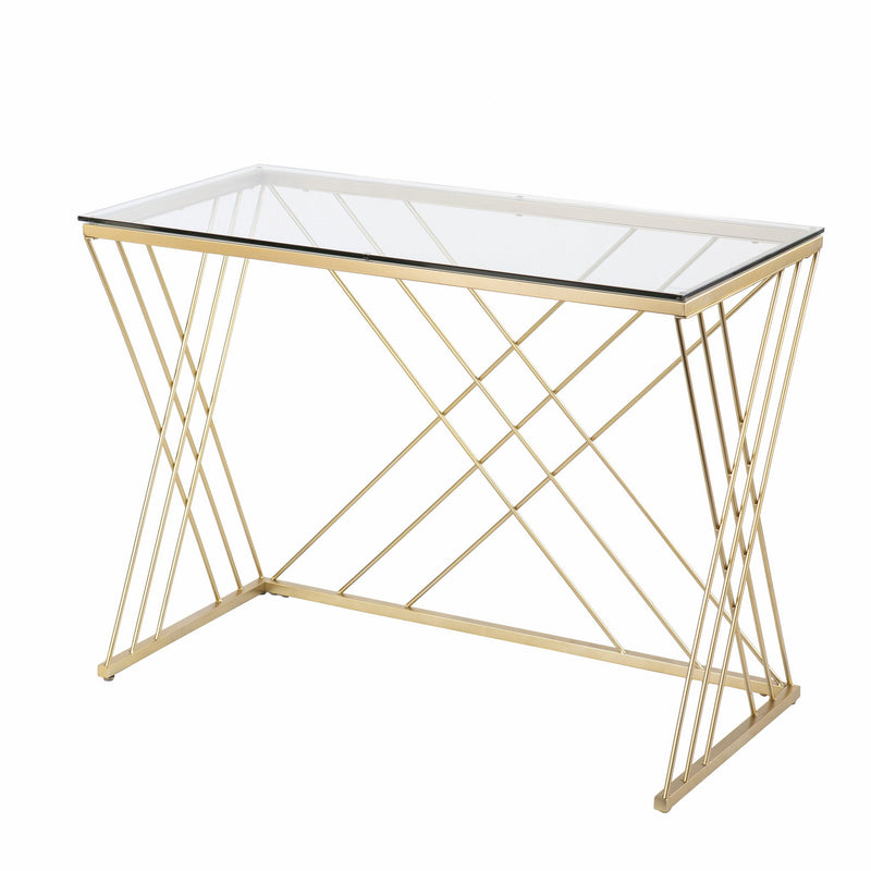 Writing Desk (402046) - Clear / Gold