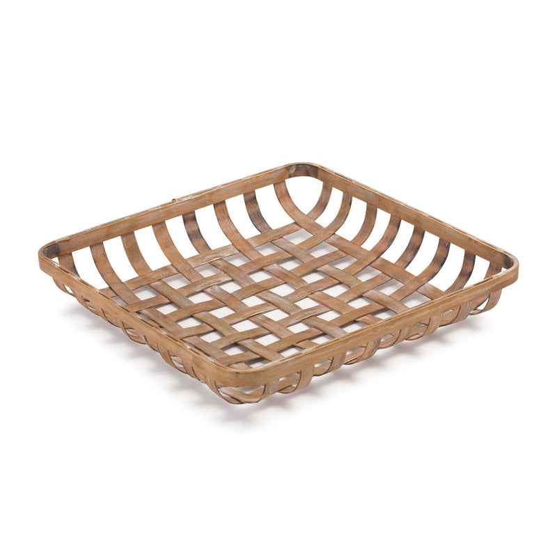 Square Bamboo Vanity Tray (Set of 2) - Brown