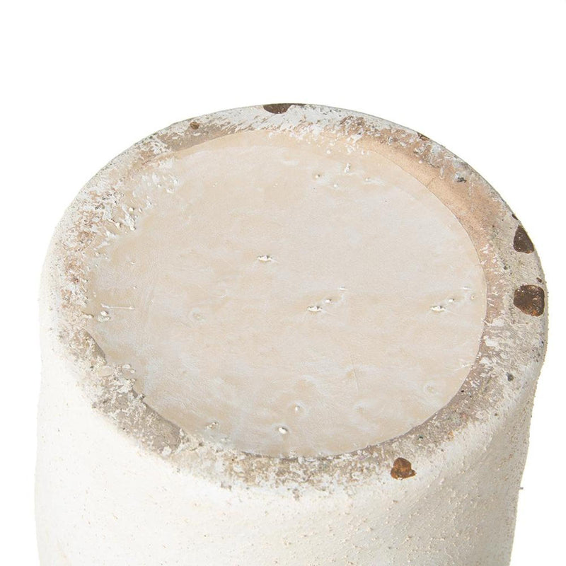 Block Round Jug Vase - Brown / White