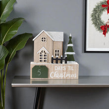 Load image into Gallery viewer, Christmas Tabletop Sign With LED - Beige / Green / White
