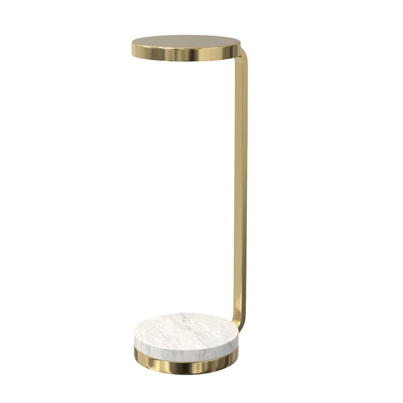Iron Round End Table - Gold