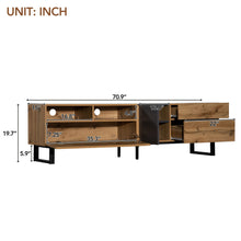 Load image into Gallery viewer, TV Stand For 80'' TV With Double Storage Space, Media Console Table With Drop Down Door
