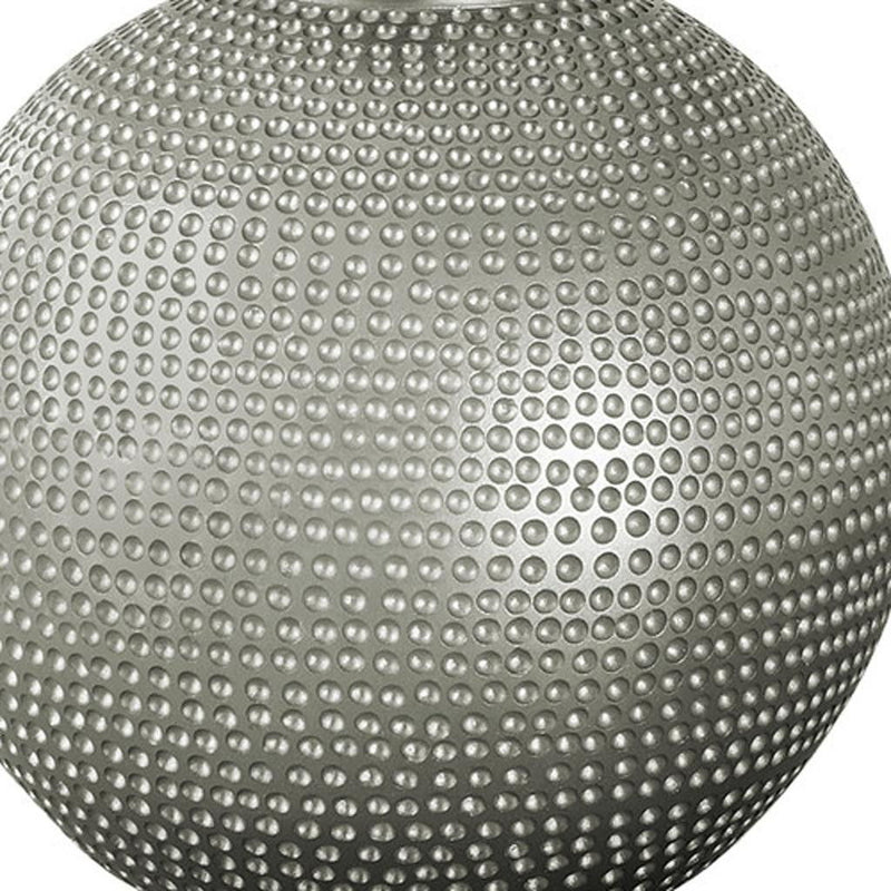 Round Table Lamp With Ivory Drum Shade - Gray