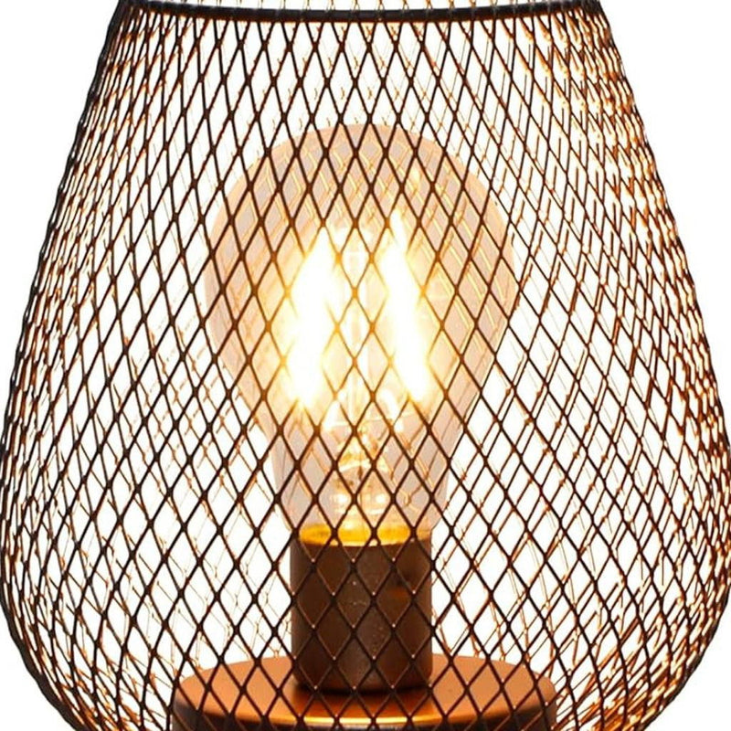 Pierced Novelty Desk Lamp With Novelty Shade (734234) - Brown