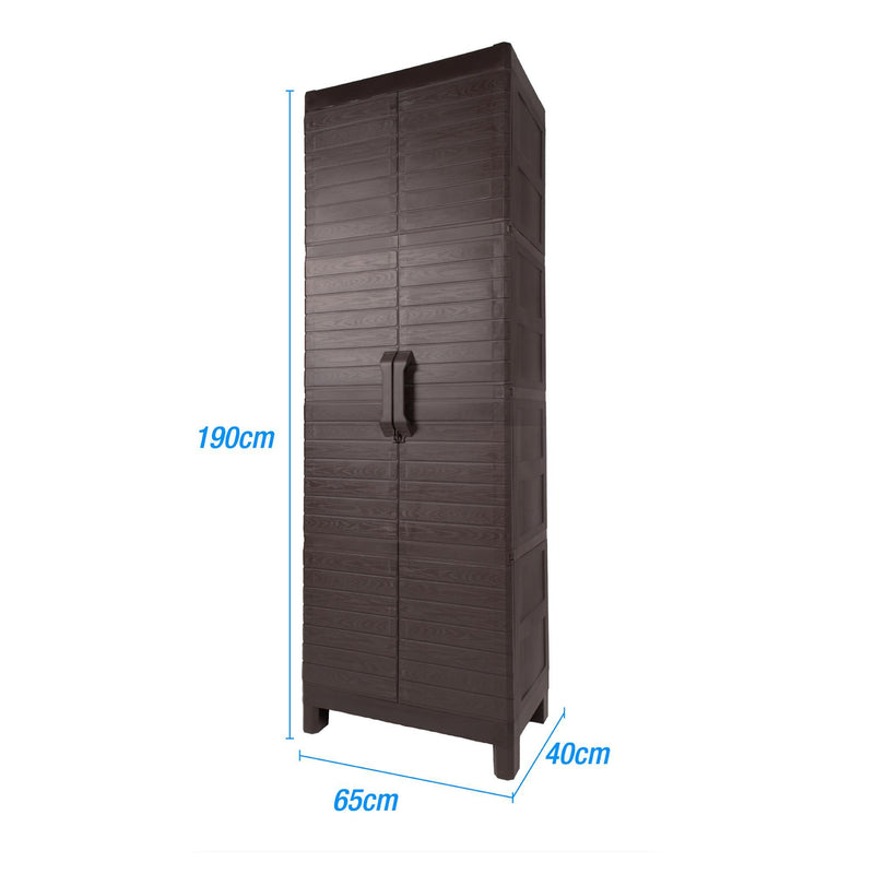 Plastic Square Accent Cabinet With Two Doors (738477) - Espresso