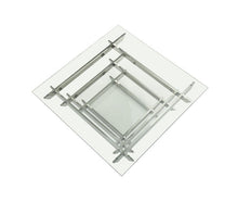 Load image into Gallery viewer, Glass And Stainless Steel Square Coffee Table With Shelf - Clear And Silver
