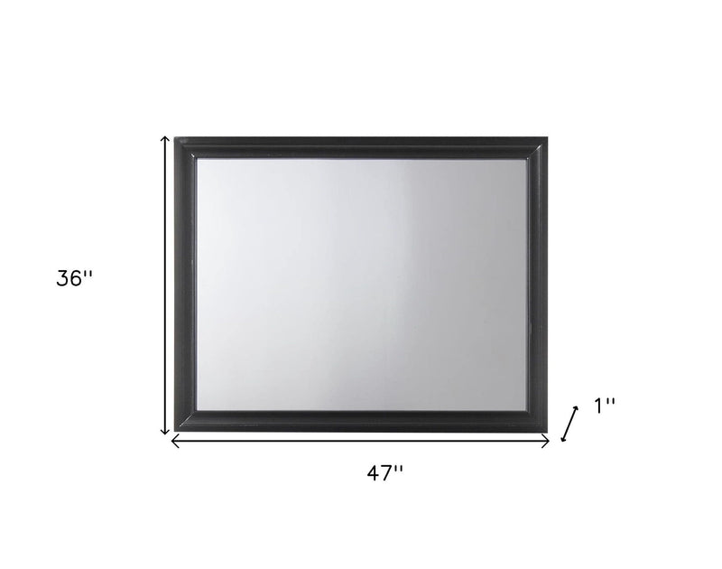36" Framed Mounted Dresser Mirror - Black