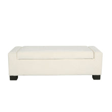Load image into Gallery viewer, Textured Fabric Ottoman Bench With Hinged Lid
