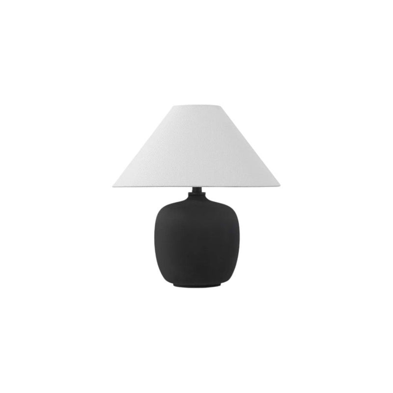18" Novelty Table Lamps With Empire Shades (Set of 2) - Clear / Black