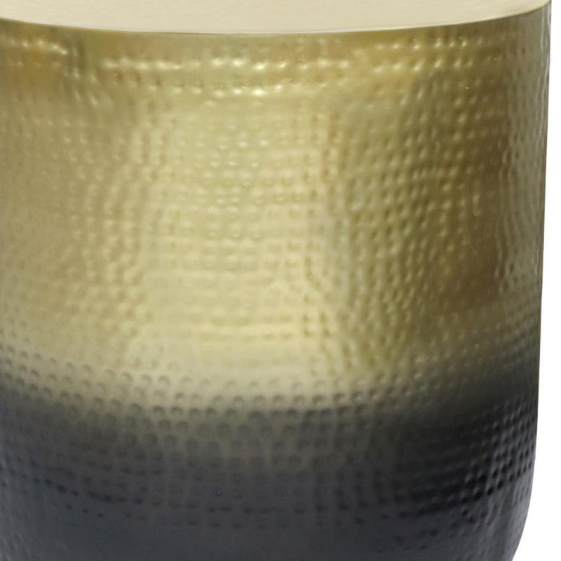22" Round Metal End Table - Gold