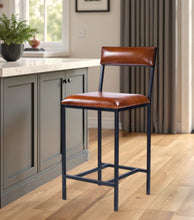 Load image into Gallery viewer, 38.25" Iron Bar Chair - Brown / Black
