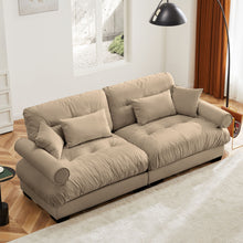 Load image into Gallery viewer, Modern Oversize Sofa With Cloud Like Comfort, Featuring Waist And Throw Pillows
