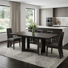 Load image into Gallery viewer, 98" Dark Gray Solid Wood Dining Table
