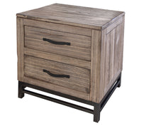 Load image into Gallery viewer, 25" Two Drawer Nightstand - Light Brown
