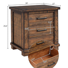 Load image into Gallery viewer, Drawer Reclaimed Solid Wood Framhouse Nightstand - Natural
