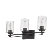 Load image into Gallery viewer, Metal And Textured Glass Three Light Wall Sconce - Bronze
