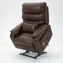 Load image into Gallery viewer, 180 Degree Recliner Chair With Wireless Charging, Lumbar Support, And Dual Motor Lift - Brown
