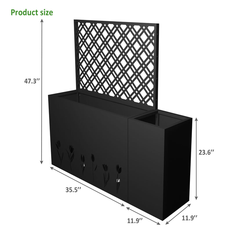 Tall Planter Raised Garden Bed With Trellis