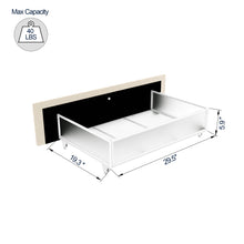 Load image into Gallery viewer, Vera Queen Size Ivory Velvet Upholstered Platform Bed with Patented 4 Drawers Storage, Square Stitched Button Tufted Headboard, Wooden Slat Mattress Support No Box Spring Required
