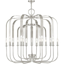 Load image into Gallery viewer, 42" Multi Light Dimmable Chandelier With Shades - Nickel
