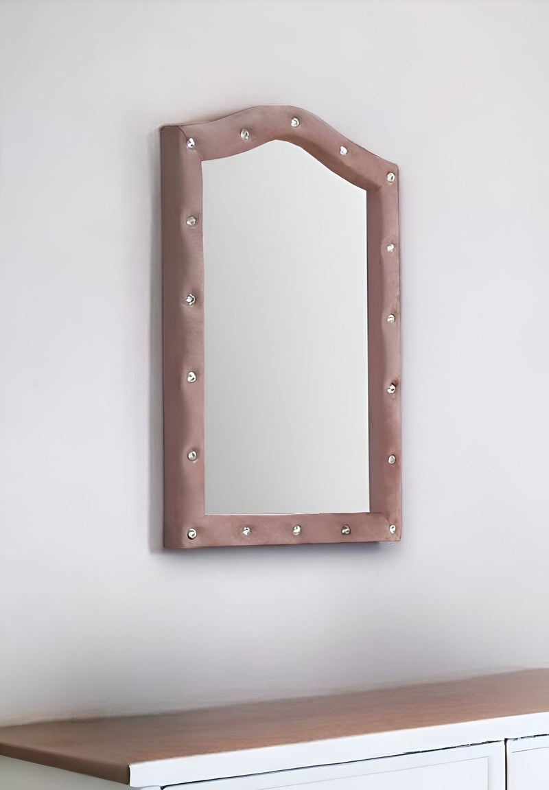 30" Abstract Framed Mounted Dresser Mirror - Pink