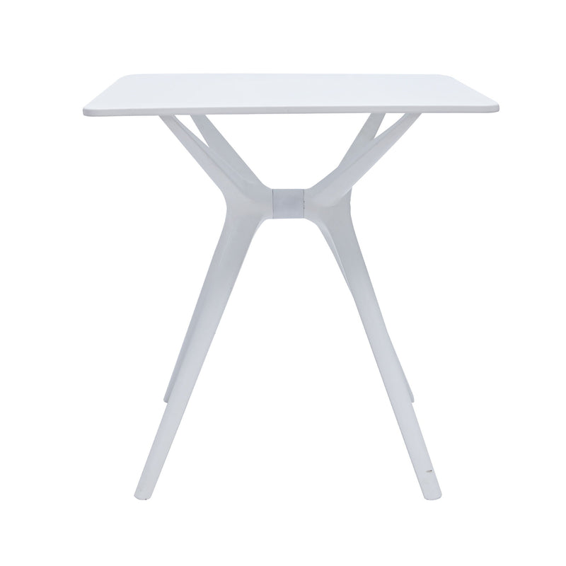 28" Heavy Duty Plastic Trestle Base Dining Table - White
