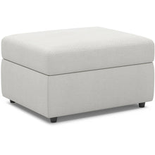 Load image into Gallery viewer, Chenille Storage Ottoman (714337) - Beige / Black
