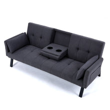 Load image into Gallery viewer, Sofa Bed With Foldable Design And Cup Holder
